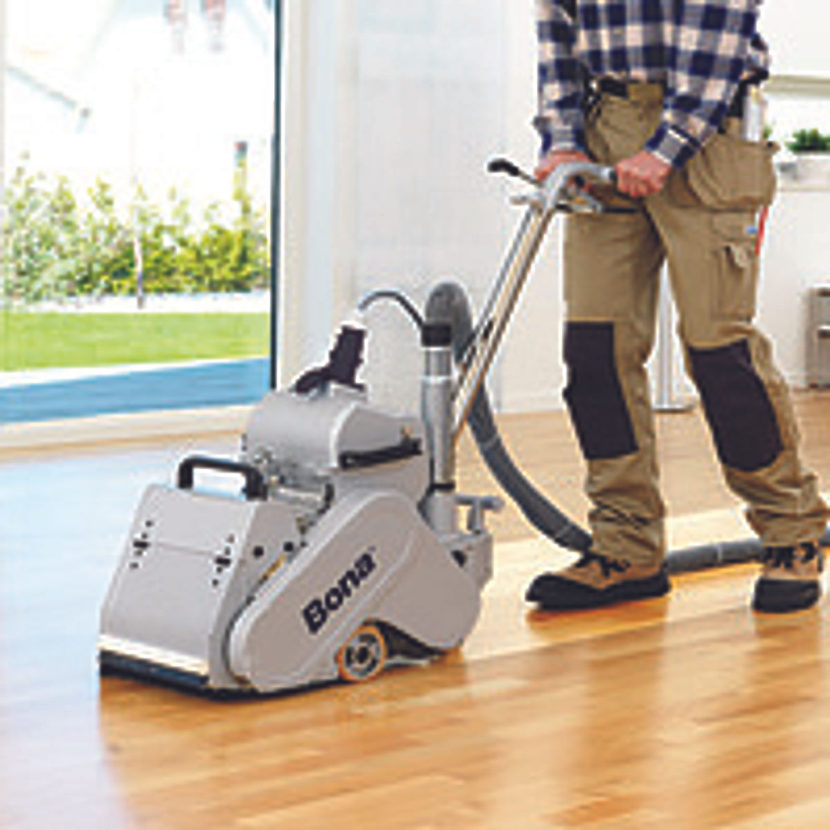 Hardwood floor refinishing project